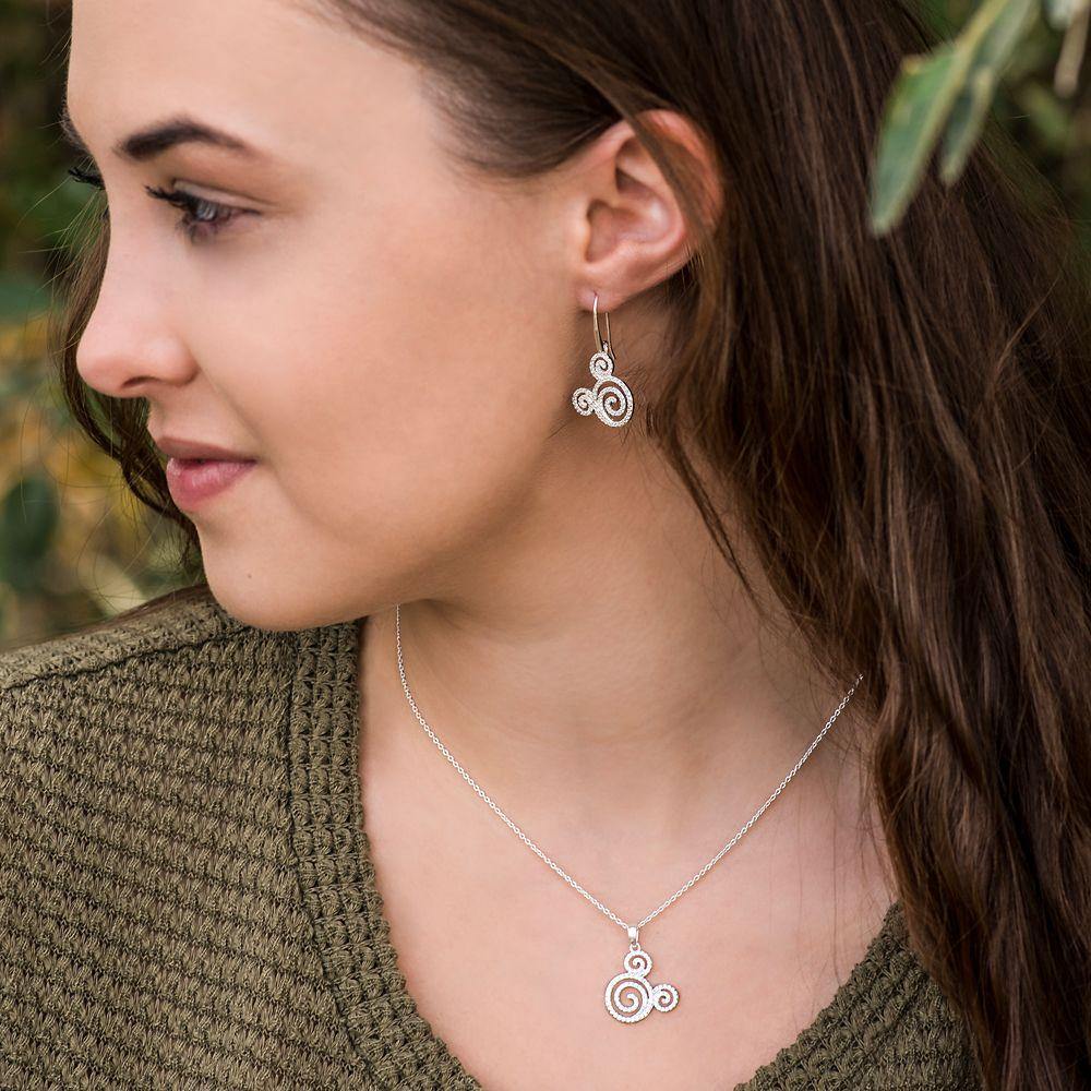 Disney Mickey Mouse Icon Swirl Earrings by Rebecca Hook - World of Treasures