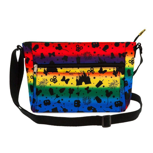 Disney Parks Rainbow Crossbody Castle And Mickey Snacks Bag Purse - World of Treasures