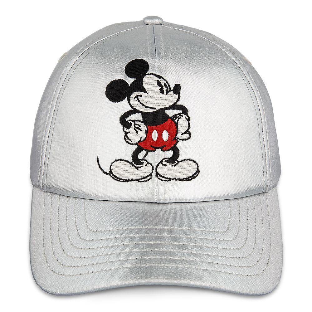 Mickey Mouse Timeless Silver Baseball Hat for Women - World of Treasures