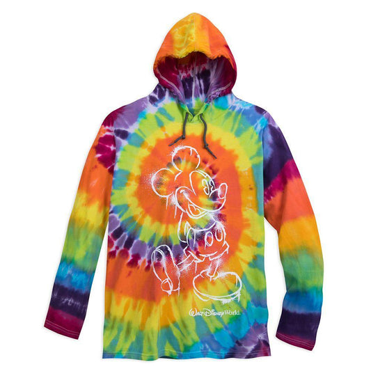 Mickey Mouse Long Sleeve Hooded Tie-Dye T-Shirt for Adults – Walt Disney World - World of Treasures