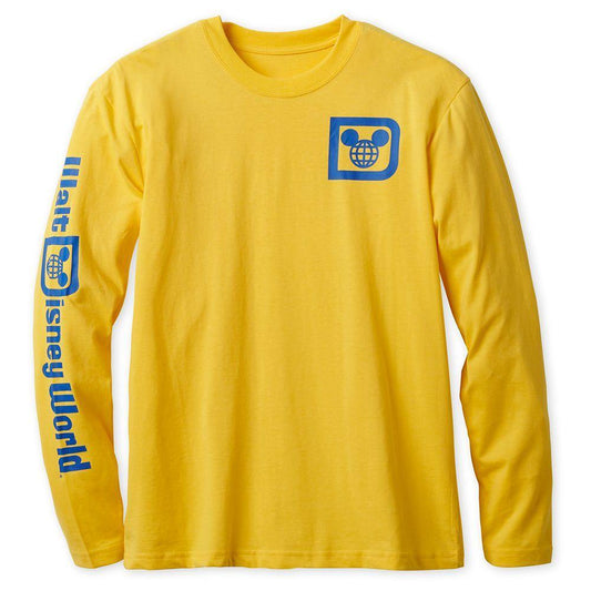 Walt Disney World Logo Long Sleeve Tee for Adults – Yellow - World of Treasures