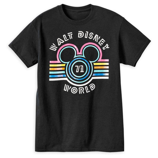 Disney Pearlized Retro Mickey Mouse Icon Striped T-Shirt for Adults – Walt Disney World - World of Treasures