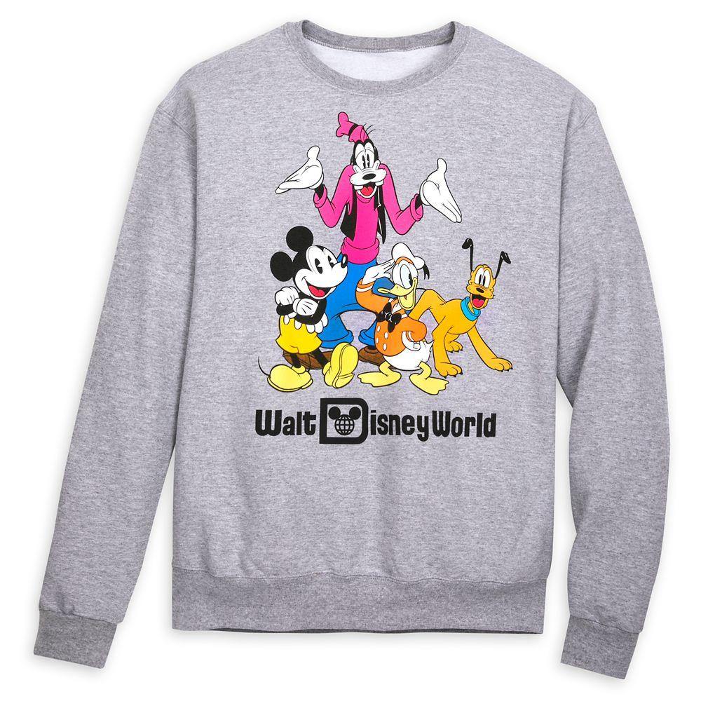 Walt Disney World Mickey Mouse and Friends Sweatshirt for Adults - World of Treasures