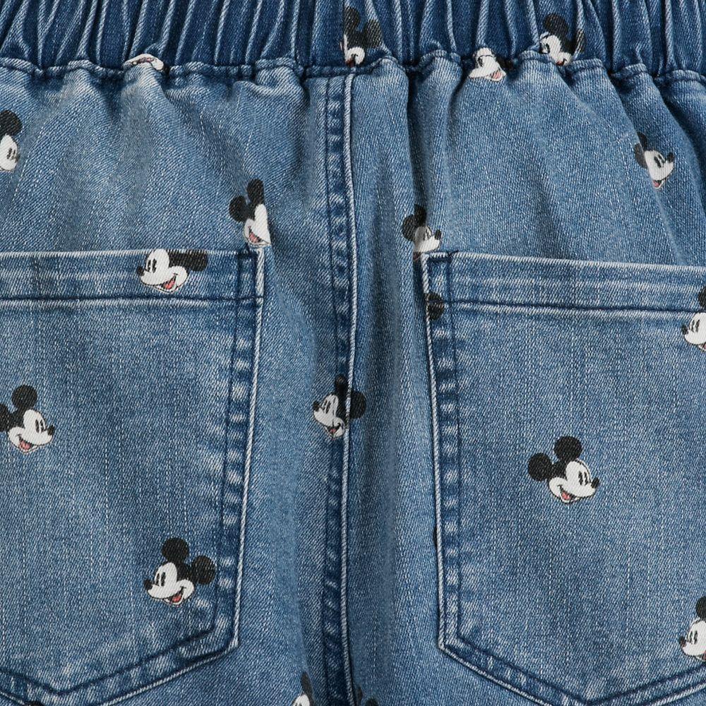 Disney Mickey Mouse Denim Jogger Pants for Juniors - World of Treasures