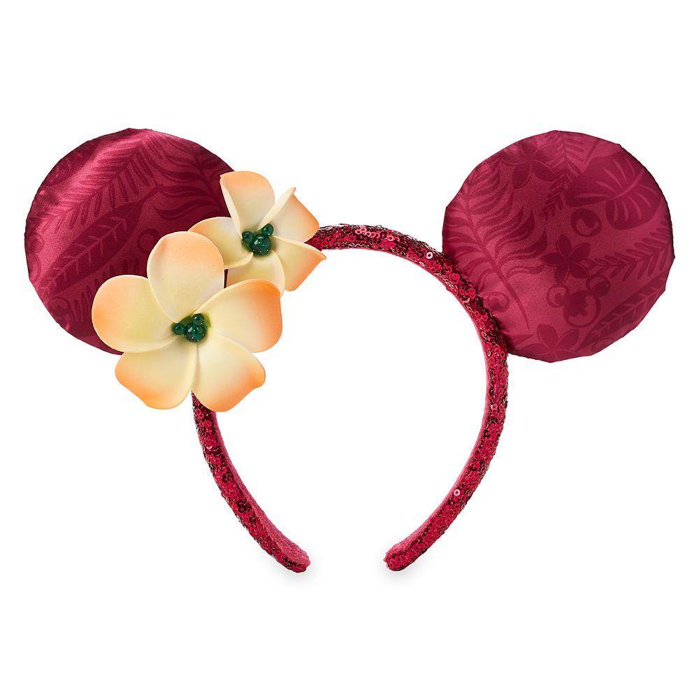 Minnie Mouse Ear Headband with Plumeria - World of Treasures