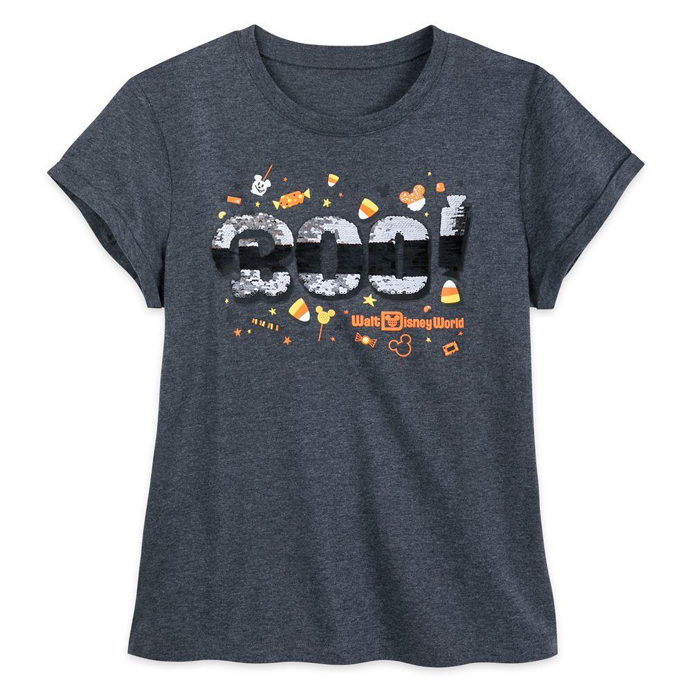 Walt Disney World Halloween Reversible Sequin T-Shirt for Women - World of Treasures