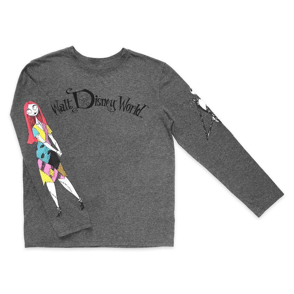 Walt Disney World Nightmare Before Christmas Jack Skellington and Sally Long Sleeve T-Shirt for Adults - World of Treasures