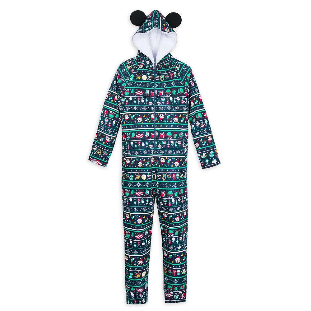 Disney Mickey Mouse Holiday Christmas Bodysuit Pajama for Men - World of Treasures