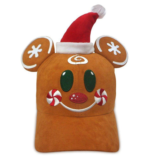 Walt Disney World Mickey Mouse Gingerbread Man Holiday Baseball Hat - World of Treasures