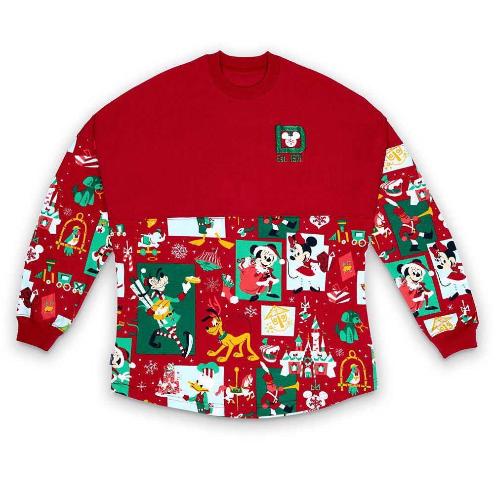 Walt Disney World Santa Mickey Mouse and Friends Holiday Spirit Jersey for Adults - World of Treasures