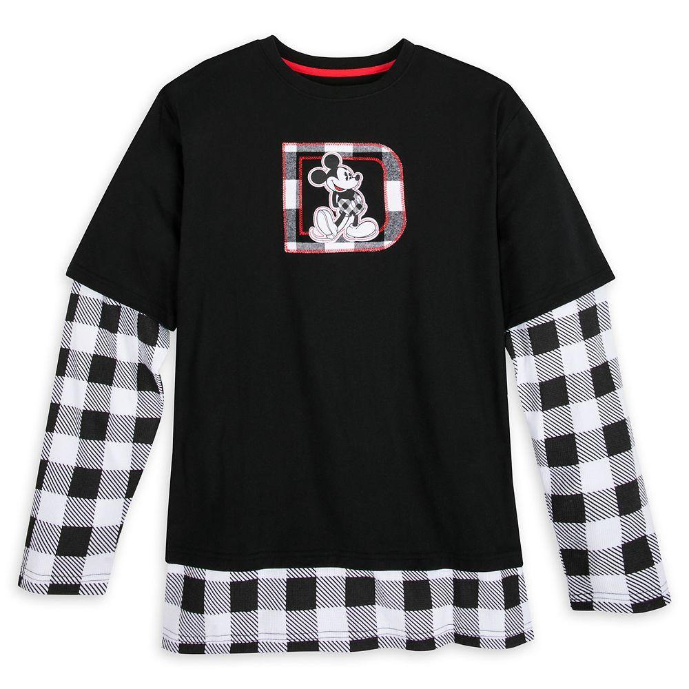 Walt Disney World Mickey Mouse Plaid Layered T-Shirt for Adults - World of Treasures