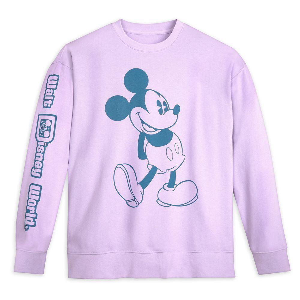 Walt Disney World Mickey and Minnie Mouse Pastel Pullover Sweatshirt for Men - World of Treasures