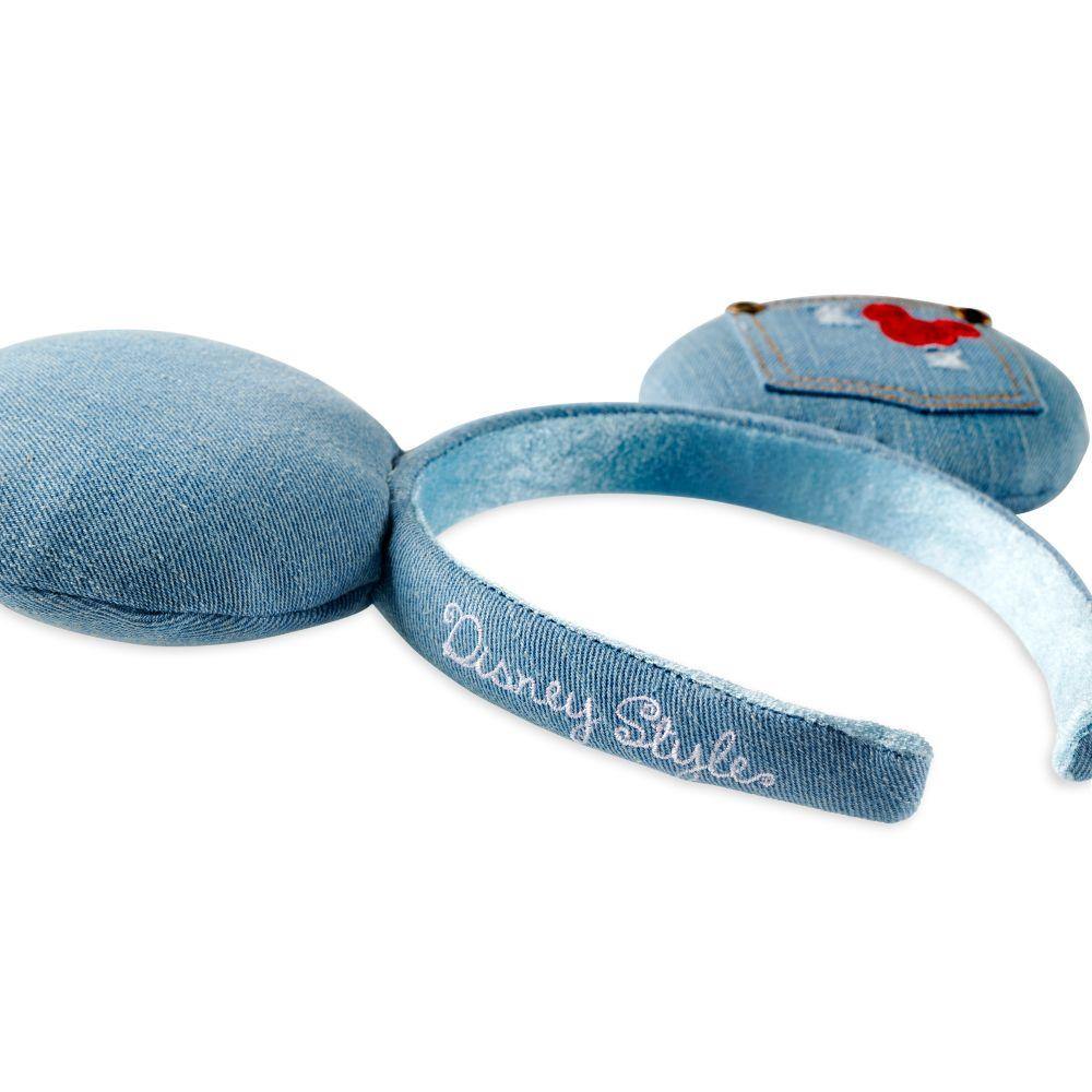 Disney Style Mickey Mouse Denim Ear Headband for Adults – Limited Release - World of Treasures