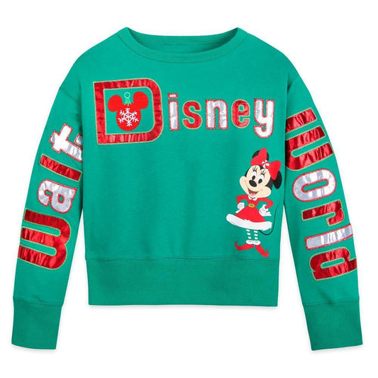 Walt Disney World Minnie Mouse Holiday Pullover Top for Girls - World of Treasures