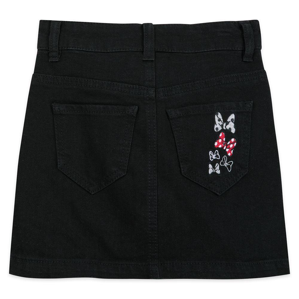 Disney Minnie Mouse Black Denim Skirt for Girls - World of Treasures