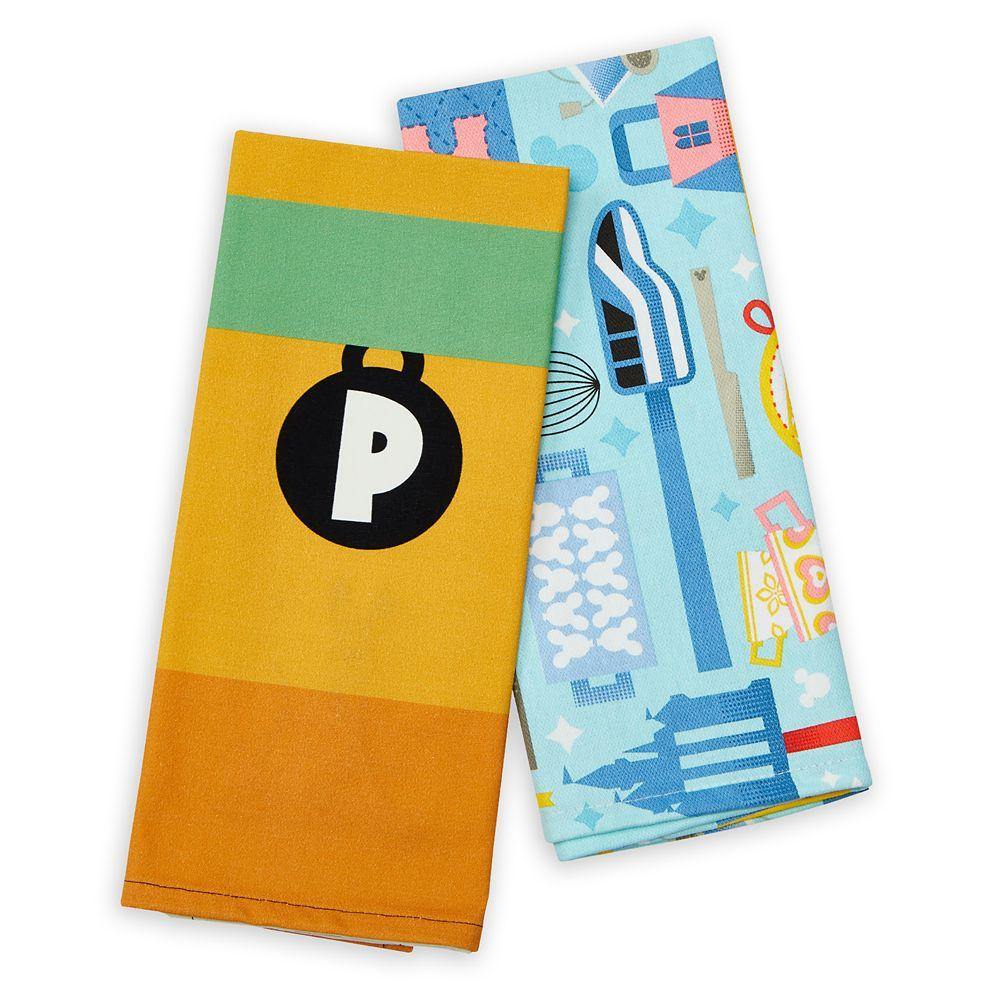 Disney Parks Mousewares Pluto and Park Icon Kitchen Towel Set - World of Treasures