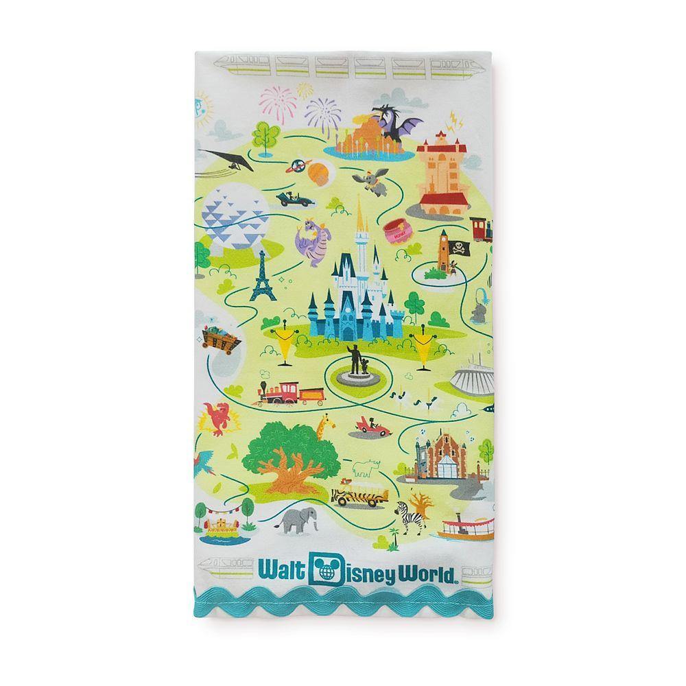 Walt Disney World Map Kitchen Towel - World of Treasures