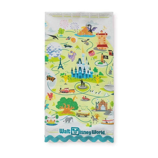 Walt Disney World Map Kitchen Towel - World of Treasures