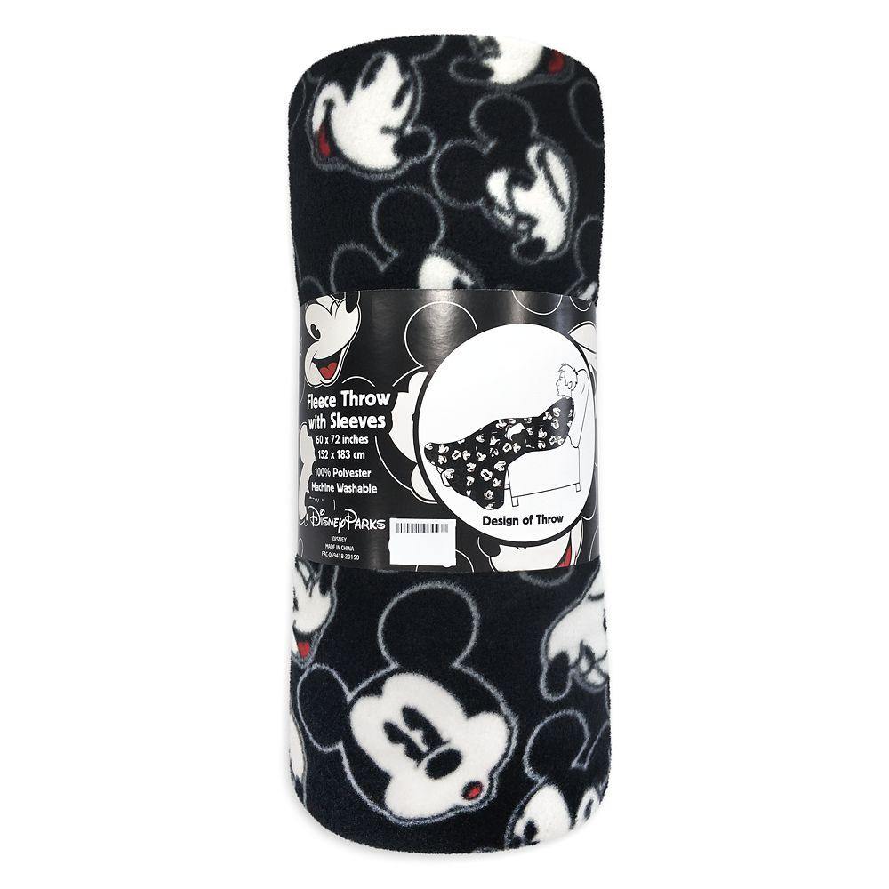 Disney Mickey and Minnie Mouse Fleece Throw with Sleeves - World of Treasures