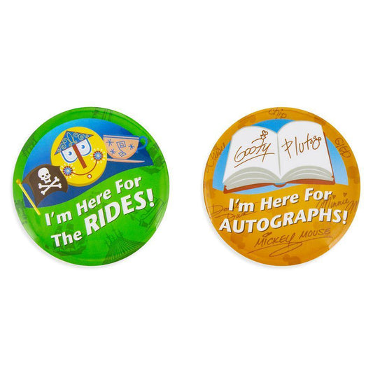 Disney Parks ''I'm Here for ... Rides'' Button Set - World of Treasures