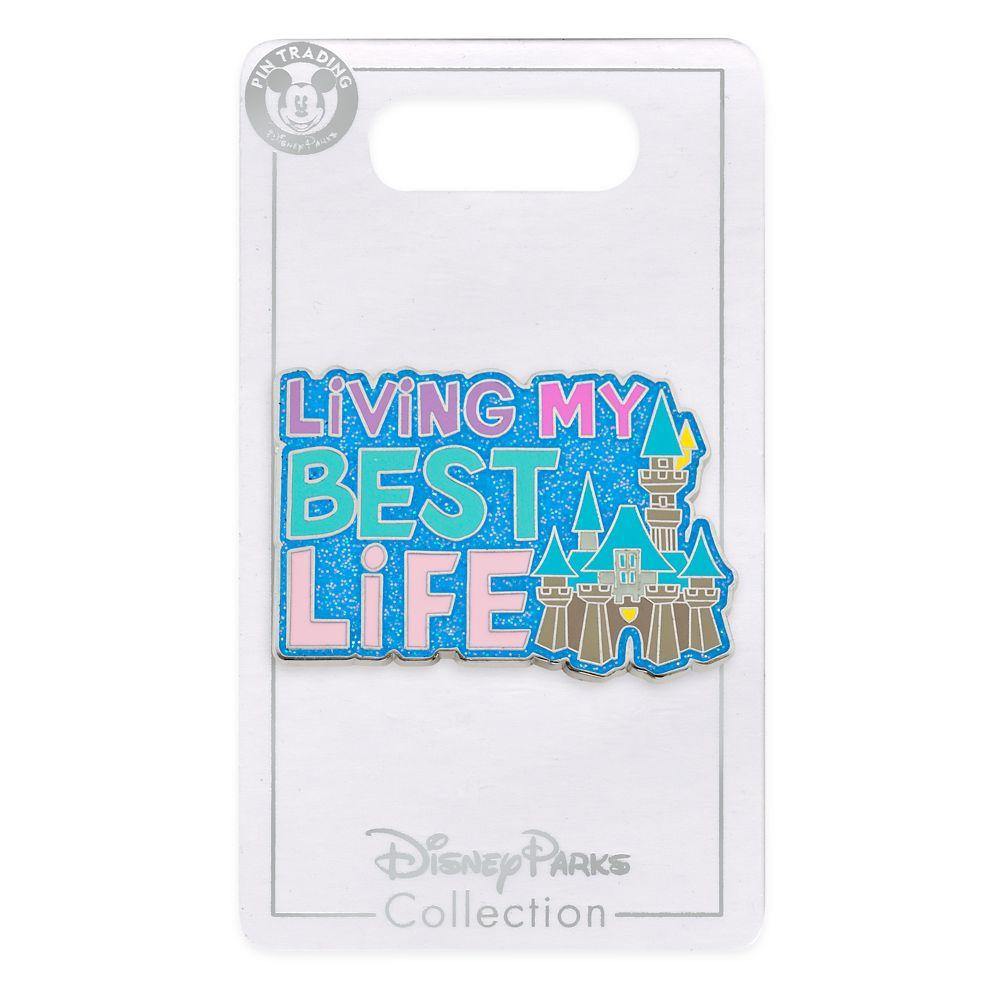 Disney Fantasyland Castle “Living My Best Life” Glitter Pin - World of Treasures