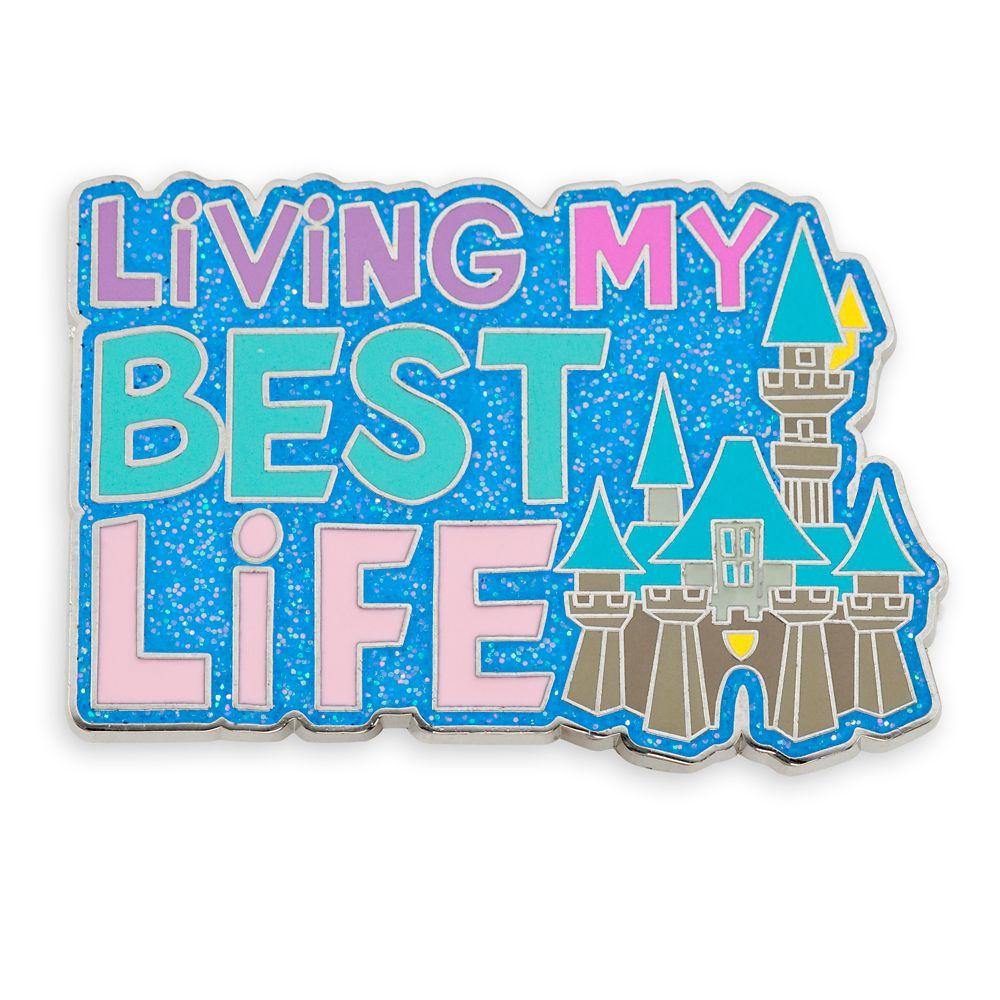 Disney Fantasyland Castle “Living My Best Life” Glitter Pin - World of Treasures