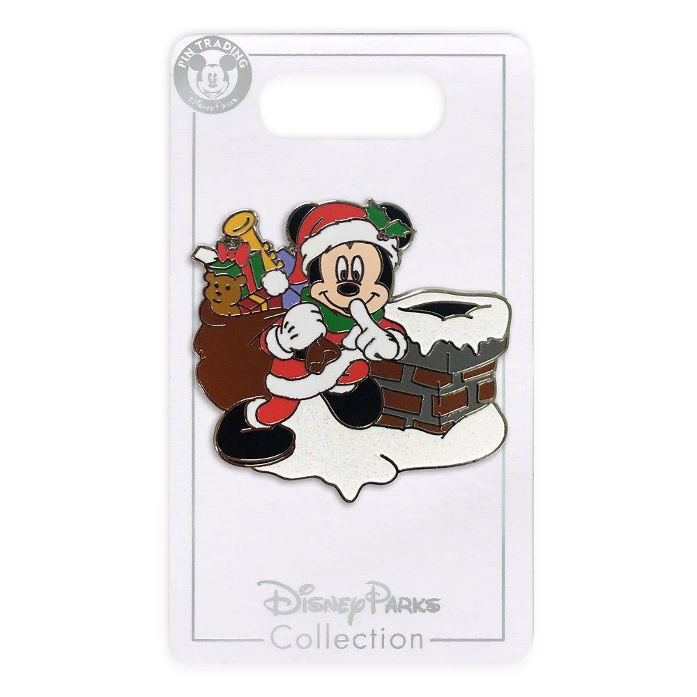 Disney Santa Mickey Mouse Holiday Pin - World of Treasures