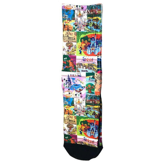 Disney Retro Magic Kingdom Adult Socks - World of Treasures