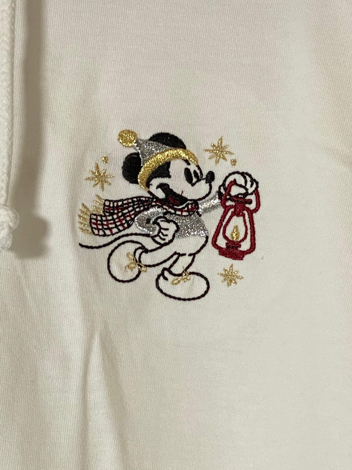 Disney Mickey and Minnie Gold and Silver Metallic Zip Up Hoodie