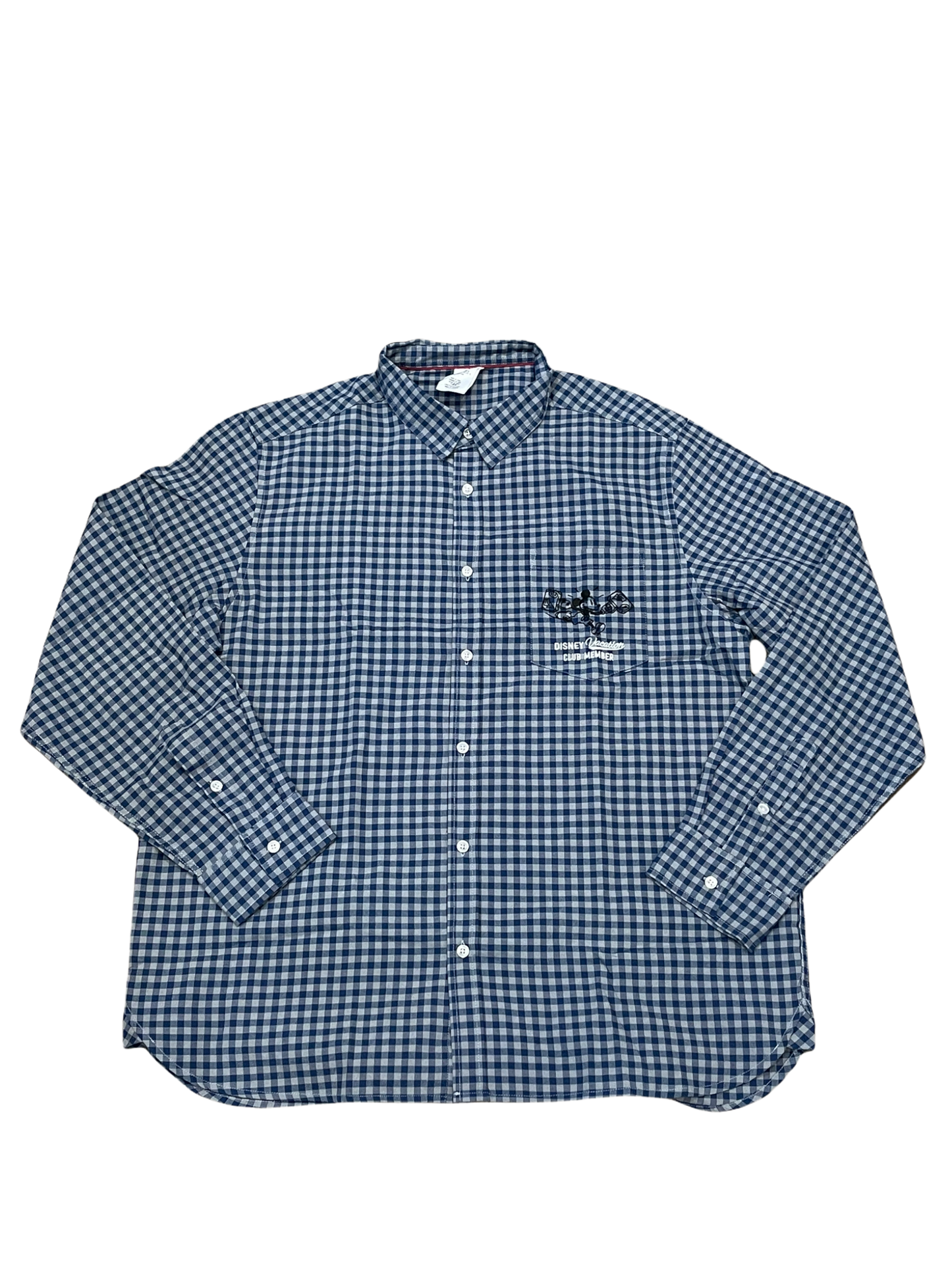 Disney Vacation Club Mickey Plaid Dress Shirt