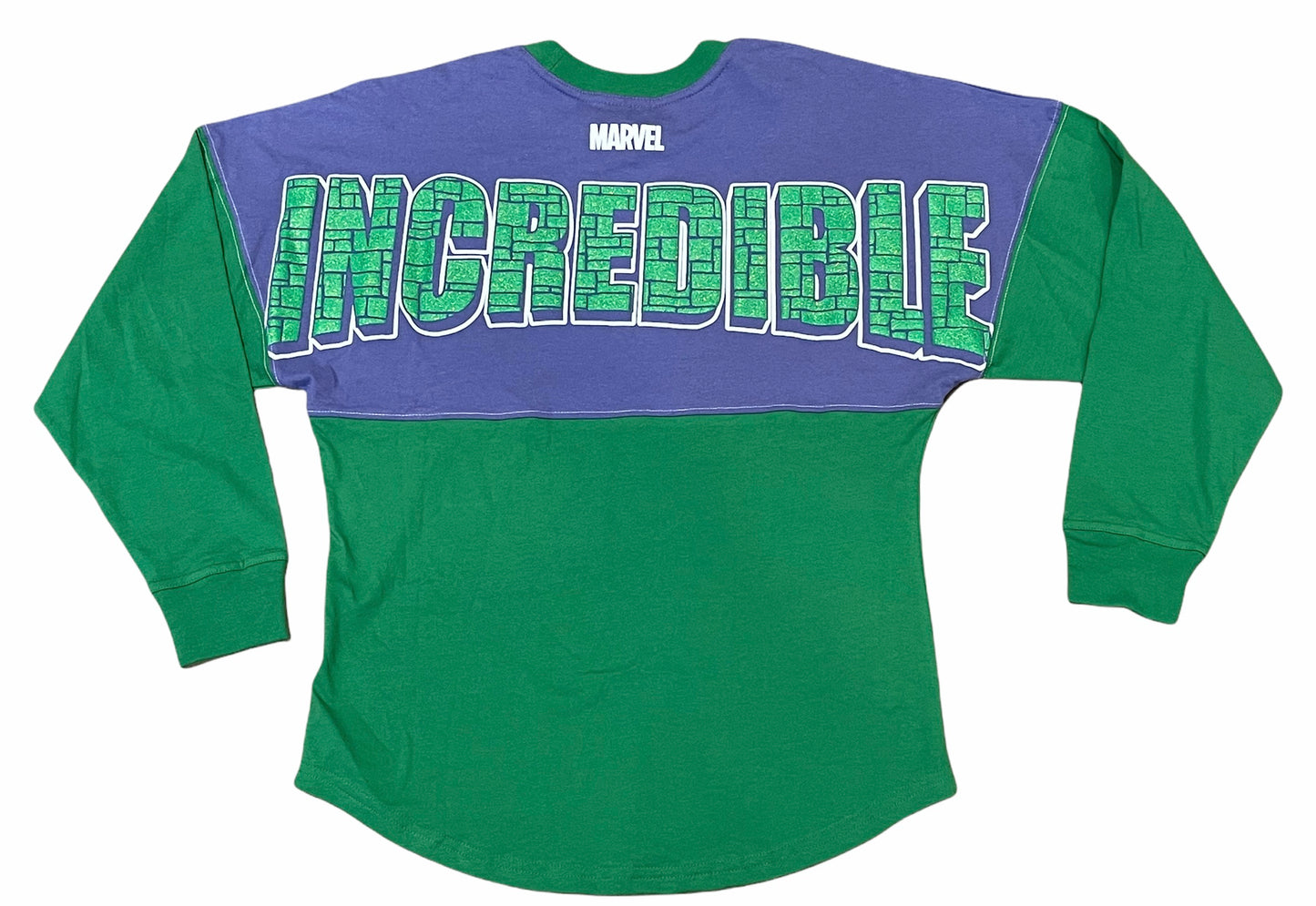 Universal Studios Incredible Hulk Glitter Long Sleeve Shirt Jersey