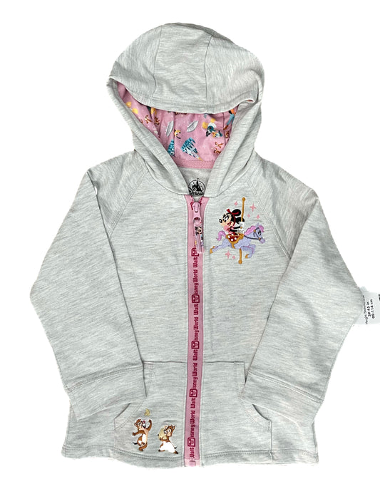 Walt Disney World Park Life Embroidered Zip Up Hoodie Sweatshirt for Girls XL