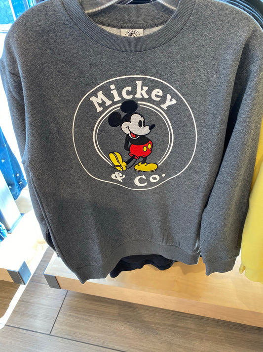 Disney Mickey and Co. Embroidered Crew Neck Sweatshirt XXL
