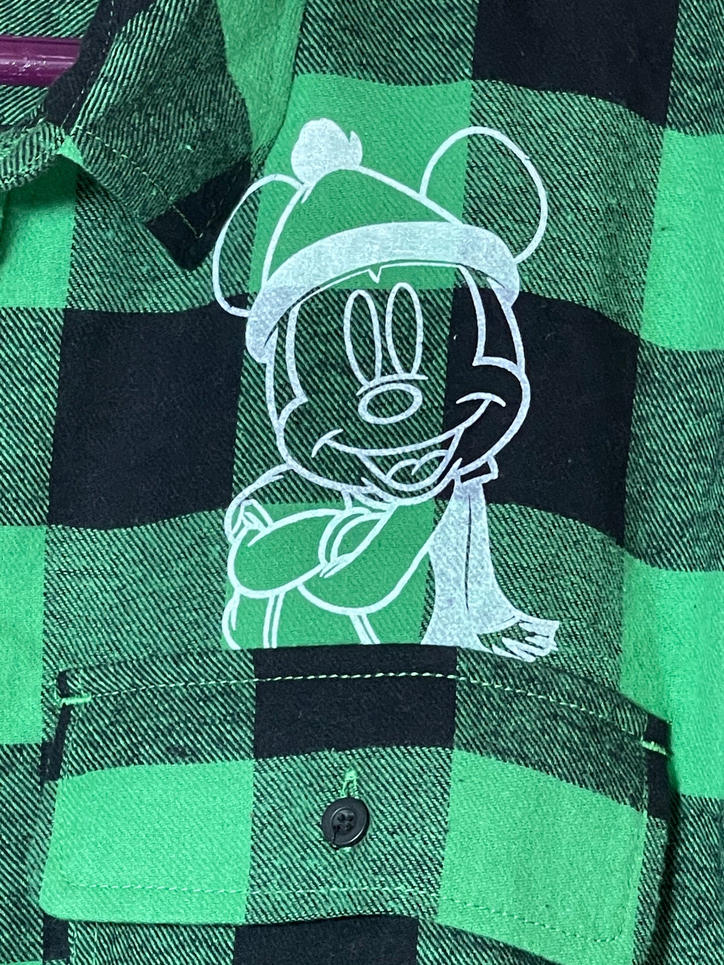 Disney Mickey Mouse Plaid Flannel Shirt for Adults