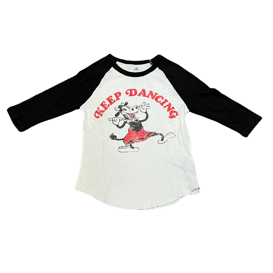 Disney Clarabelle Cow “Just Keep Dancing” Raglan Shirt for Women