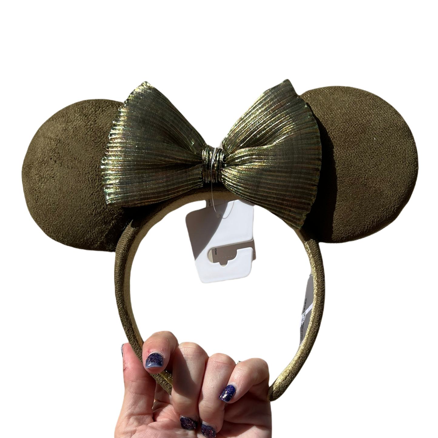 Disney Minnie Mouse Ear Headband with Bow – Olive