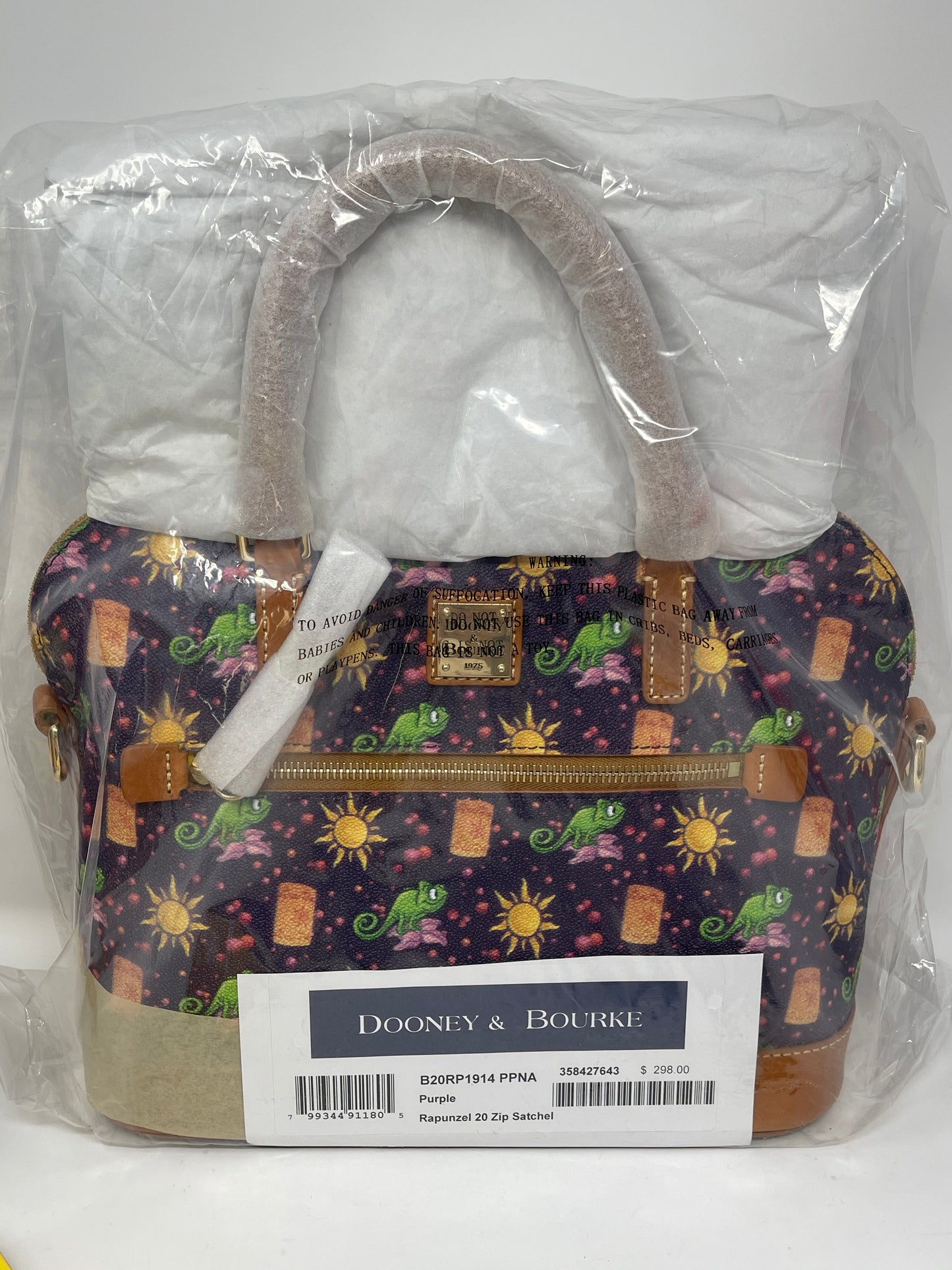 Disney Dooney and Bourke Tangled Rapunzel Satchel Crossbody Purse