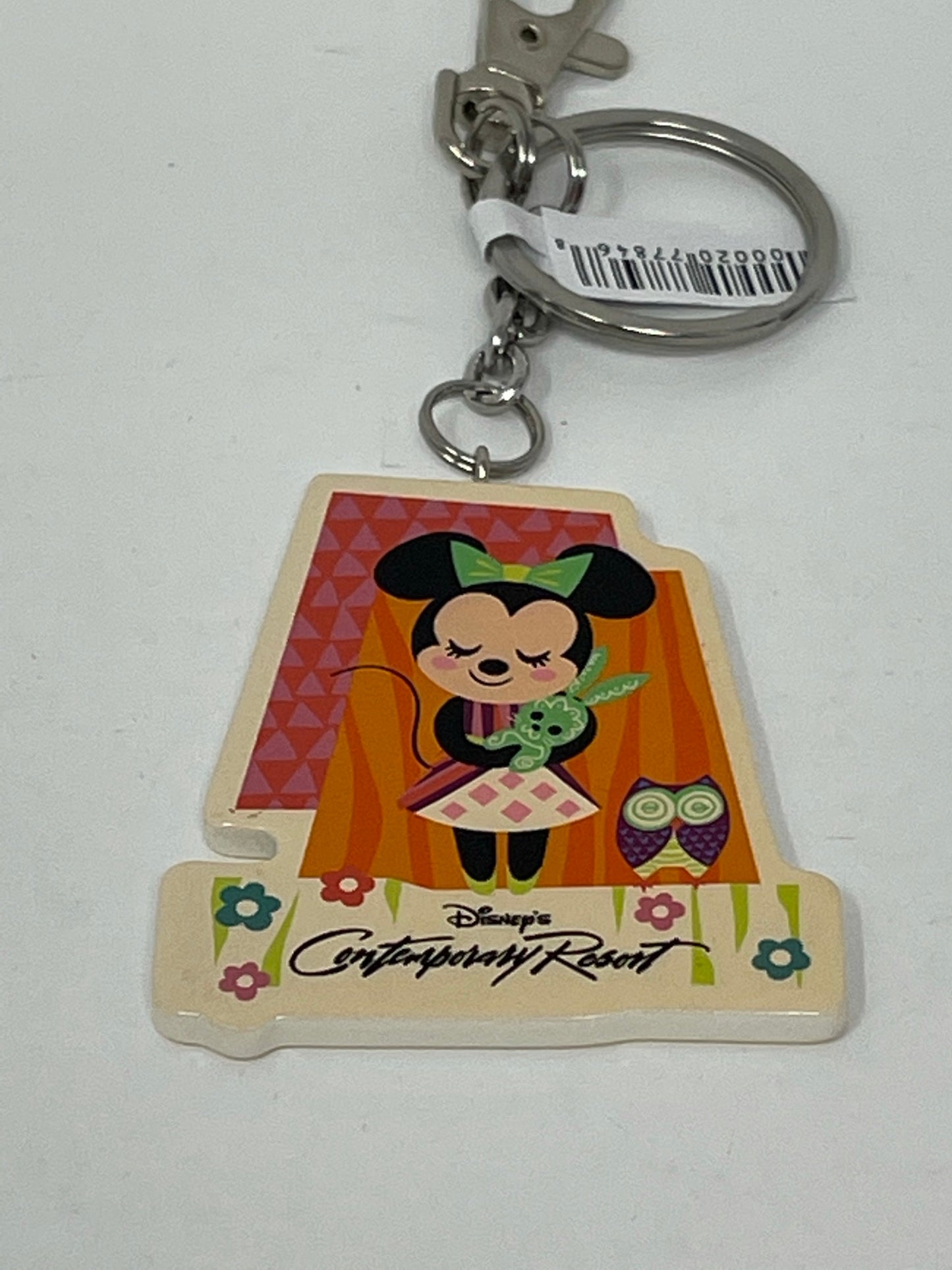Disney Contemporary Resort Minnie and Mickey Keychain Clip