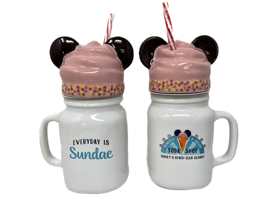 Disney Beach Club Resort Beaches & Cream Soda Shop Mickey Ice Cream Mug