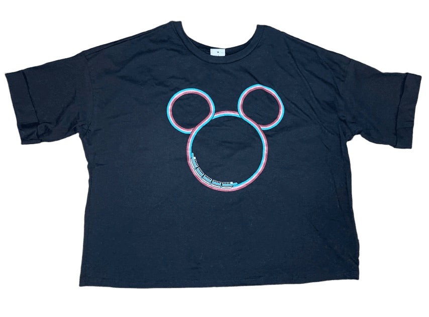 Disney Mickey Mouse Monorail Cuffed Sleeve Shirt by Her Universe
