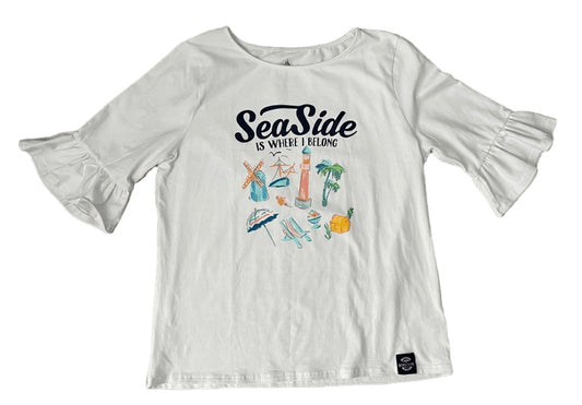 Disney Beach Club Sea Side Is Where I Belong Flutter Sleeve Shirt