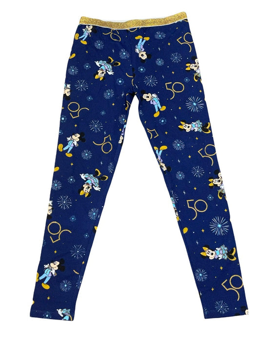 Walt Disney World 50th Anniversary Mickey and Minnie Kids Leggings XL