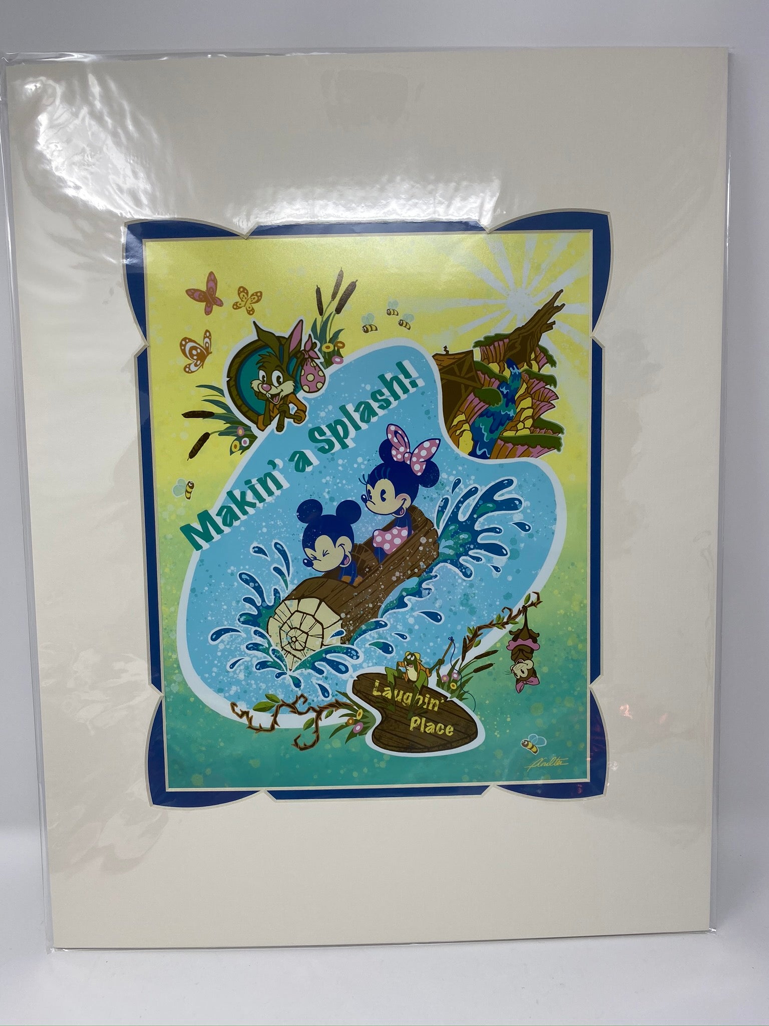 Disney parks John Coulter selling mini canvas Makin' A Splash LE 75/95