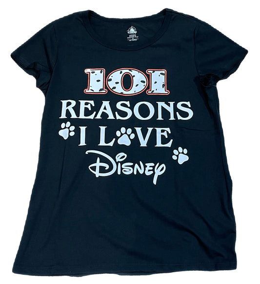 Disney 101 Dalmatians ''Reasons I Love Disney'' Dogs T-Shirt for Adults