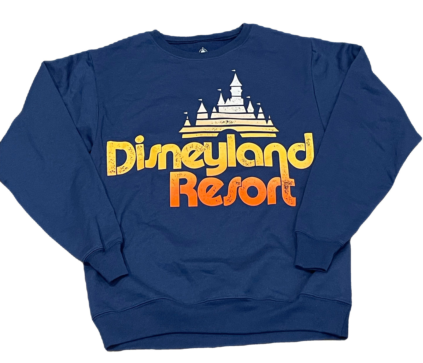 Disneyland Resort Retro Ombre Castle Pullover Sweatshirt Small