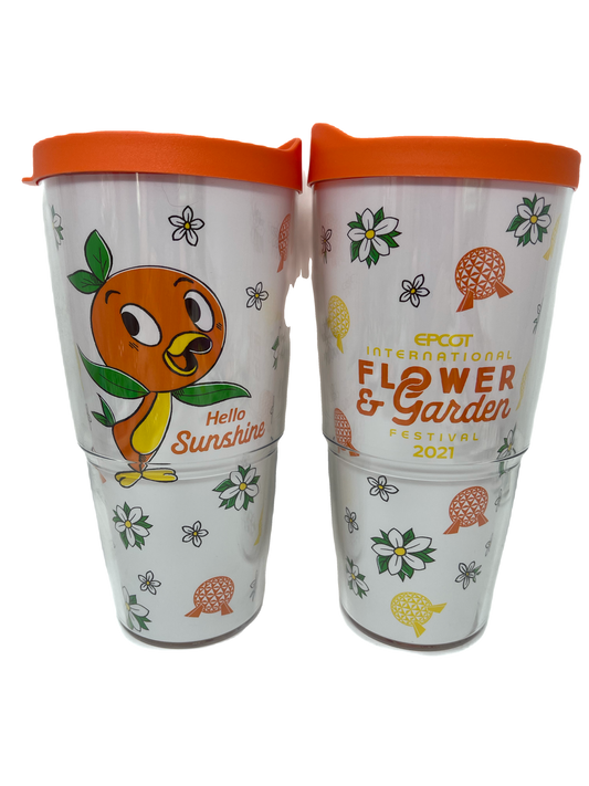 Disney Epcot 2021 Flower and Garden Festival Orange Bird Tervis Tumbler Cup with