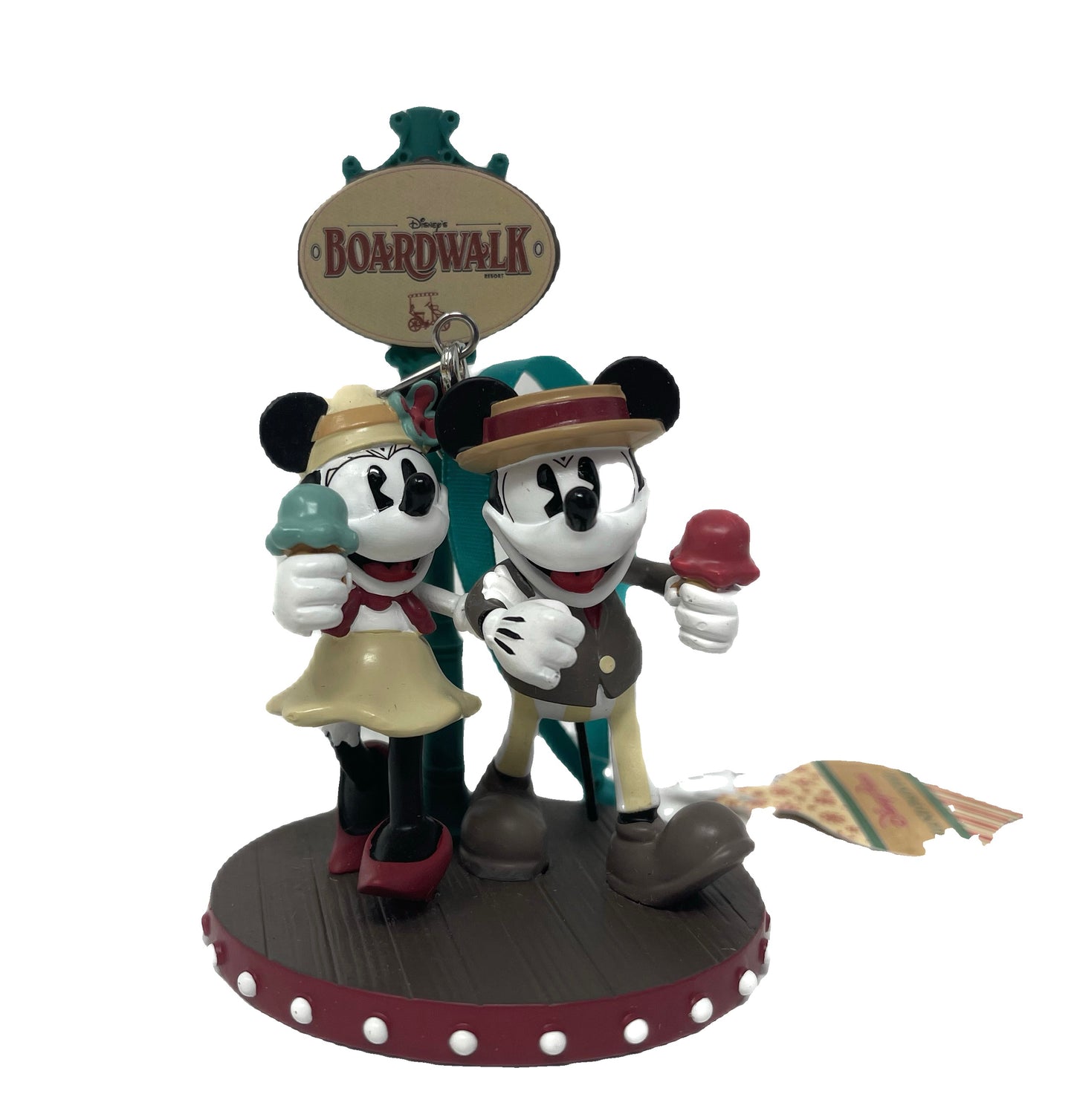 Disney BoardWalk Resort Mickey and Minnie Ice Cream Ornament