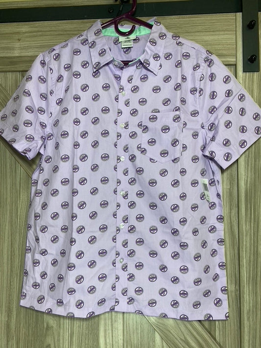 Disney Grape Soda Bottle Cap Woven Shirt for Men – Up