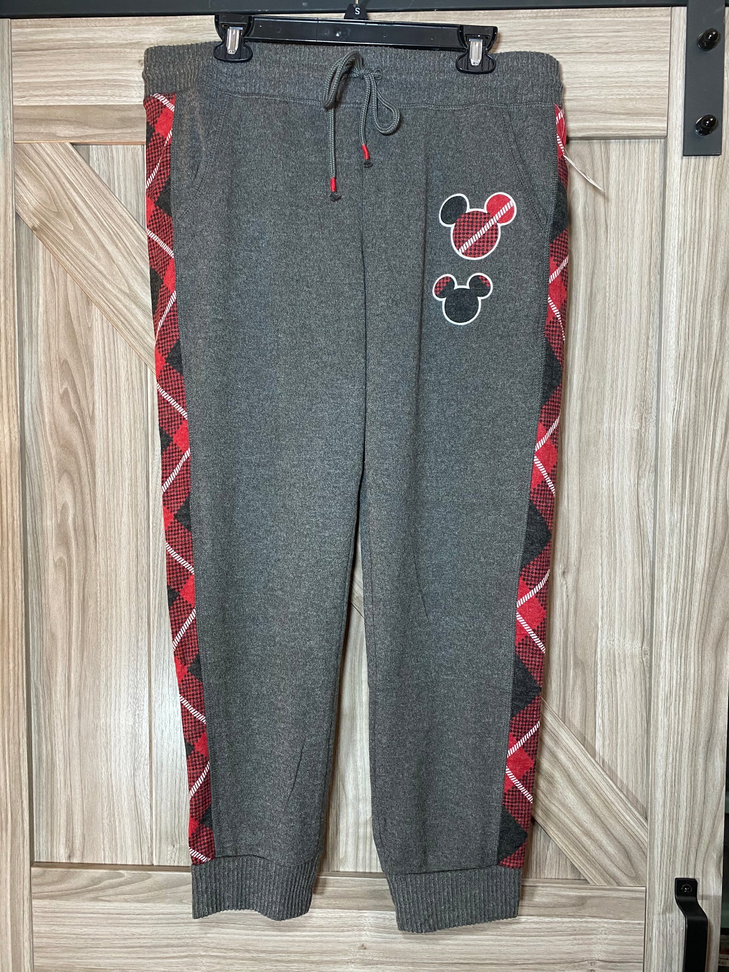 Disney Buffalo Plaid Mickey Jogger Sweatpants