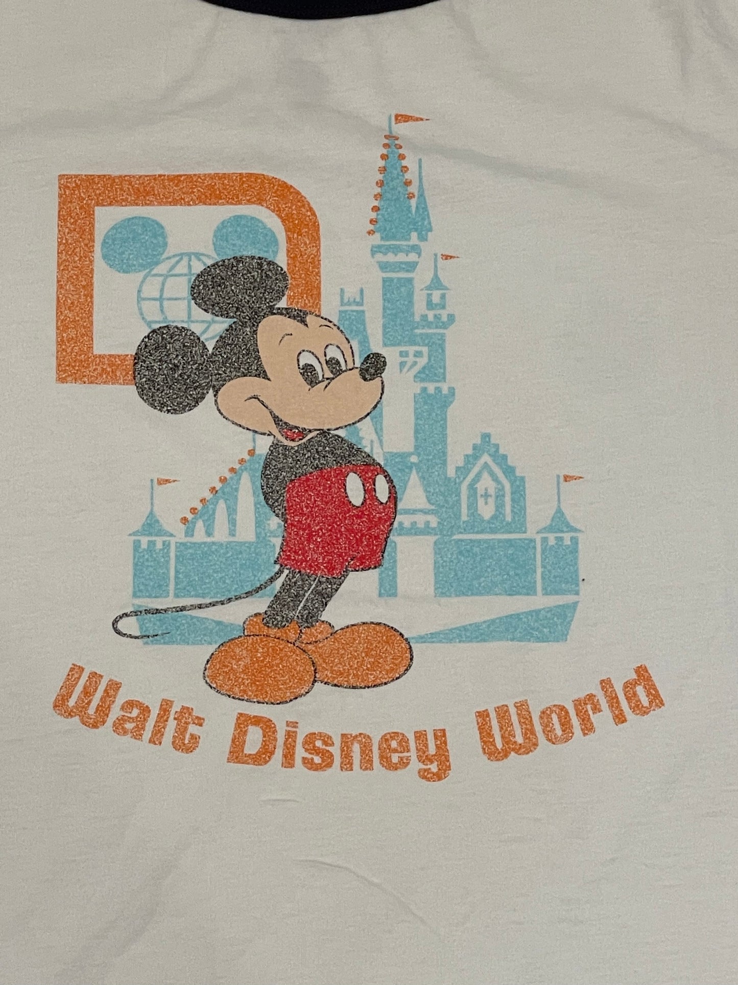 Walt Disney World 50th Anniversary Mickey Castle Ringer Shirt for Women